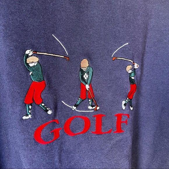 Josh Ashford GOLF faux double layered crew sweatshirt XL - Picture 3 of 4